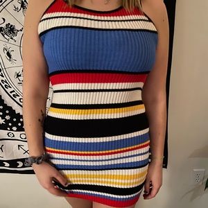 Ribbed Striped Dress